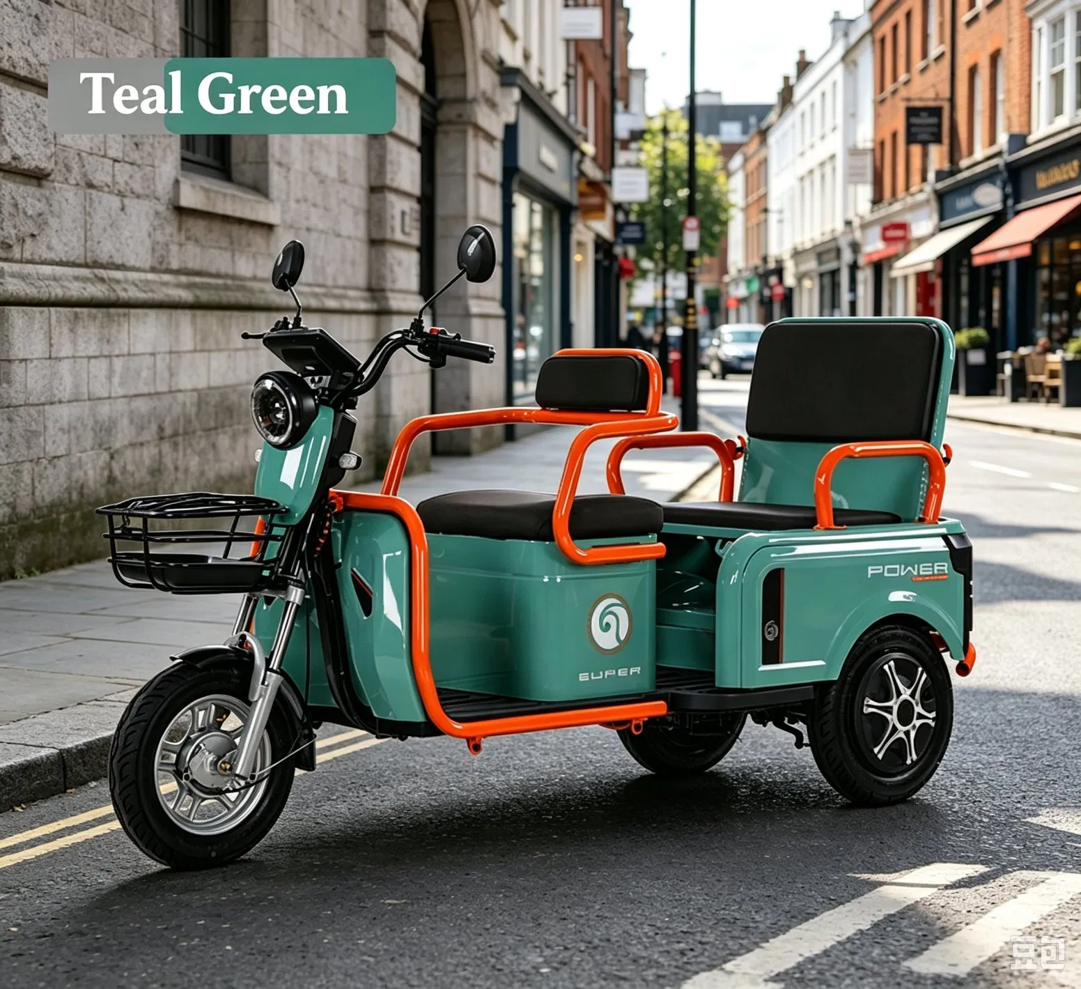 Stylish Electric Cargo Tricycle for Transporting Goods and Passengers - Image 4