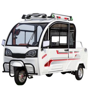 Maintenance-Free 800W Closed Solar Electric Cargo Trike Adult Electric 3 Wheel Cargo Van Tricycle Closed Body Pickup Truck