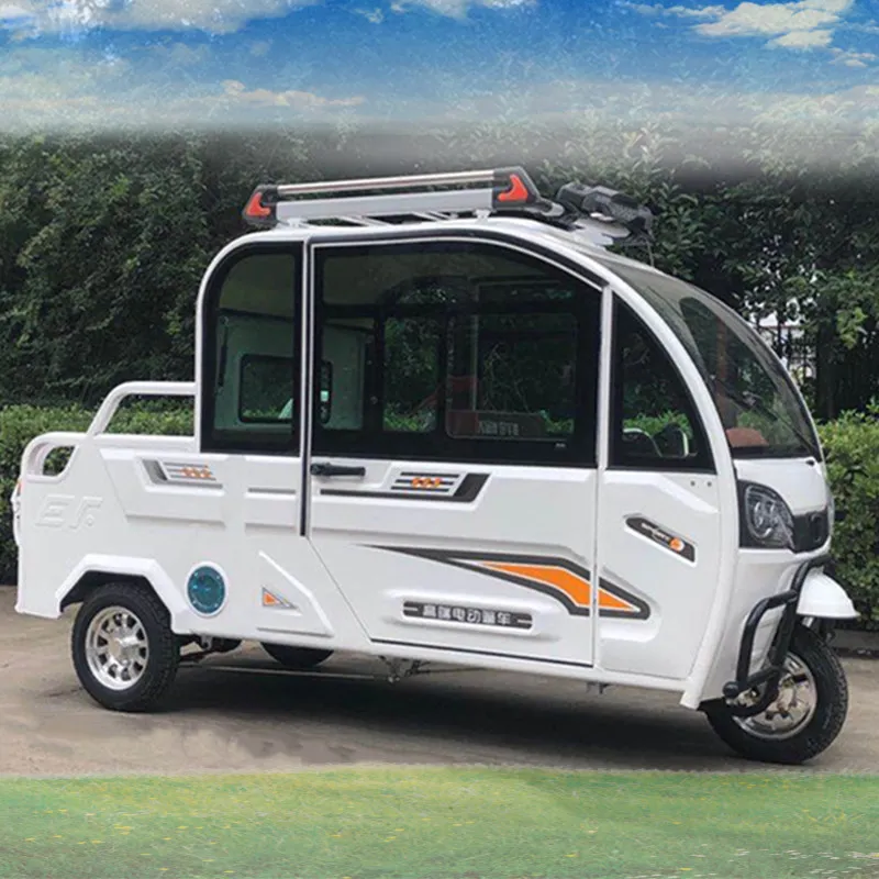 Maintenance-Free 800W Closed Solar Electric Cargo Trike Adult Electric 3 Wheel Cargo Van Tricycle Closed Body Pickup Truck - detail 13