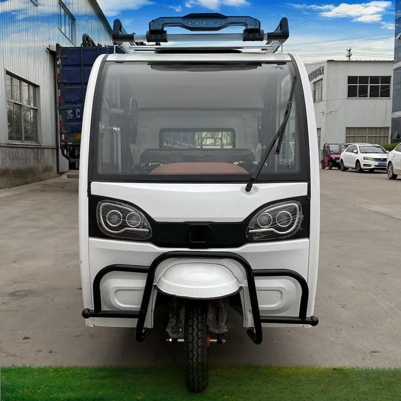 Maintenance-Free 800W Closed Solar Electric Cargo Trike Adult Electric 3 Wheel Cargo Van Tricycle Closed Body Pickup Truck - detail 4