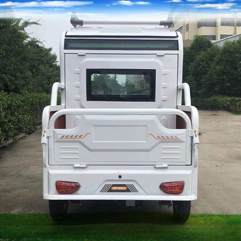 Maintenance-Free 800W Closed Solar Electric Cargo Trike Adult Electric 3 Wheel Cargo Van Tricycle Closed Body Pickup Truck - detail 7