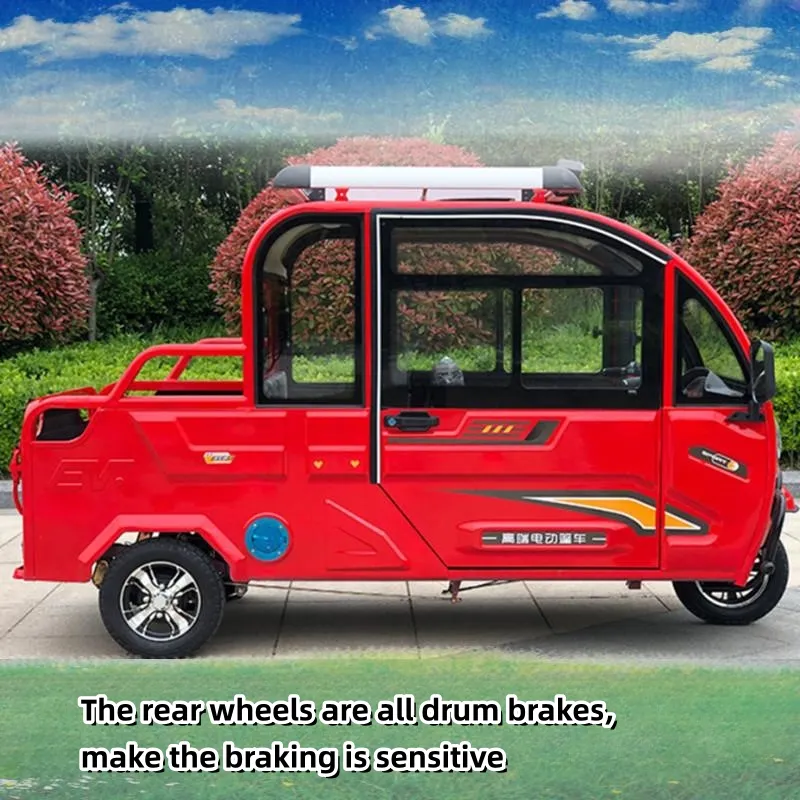Maintenance-Free 800W Closed Solar Electric Cargo Trike Adult Electric 3 Wheel Cargo Van Tricycle Closed Body Pickup Truck - detail 10