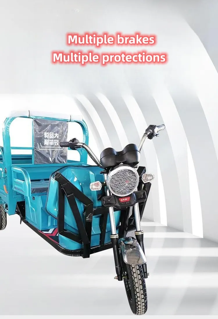 Good Hill Climbing Ability Wholesale 1000W 48V Electric Cargo Tricycle Motorized Open Body Self Dump Electric Vehicle for Delivery - detail 3