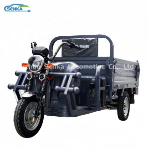 Senka 2026 Hot Hydraulic Self-Unloading Electric Three-Wheeled Open Body Cargo Tricycle