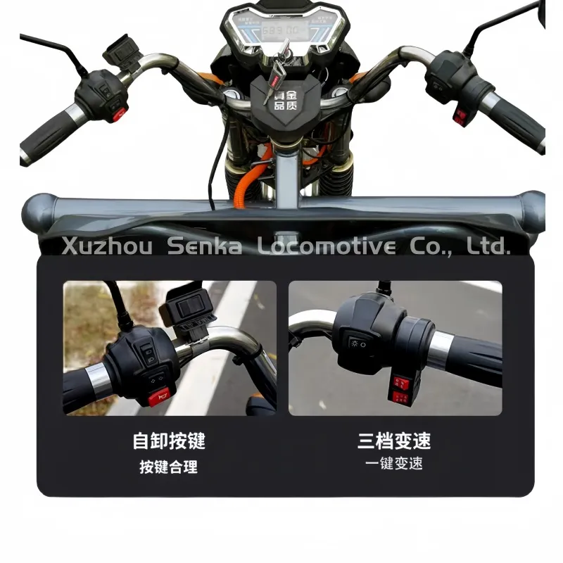 Senka 2026 Hot Hydraulic Self-Unloading Electric Three-Wheeled Open Body Cargo Tricycle - detail 13