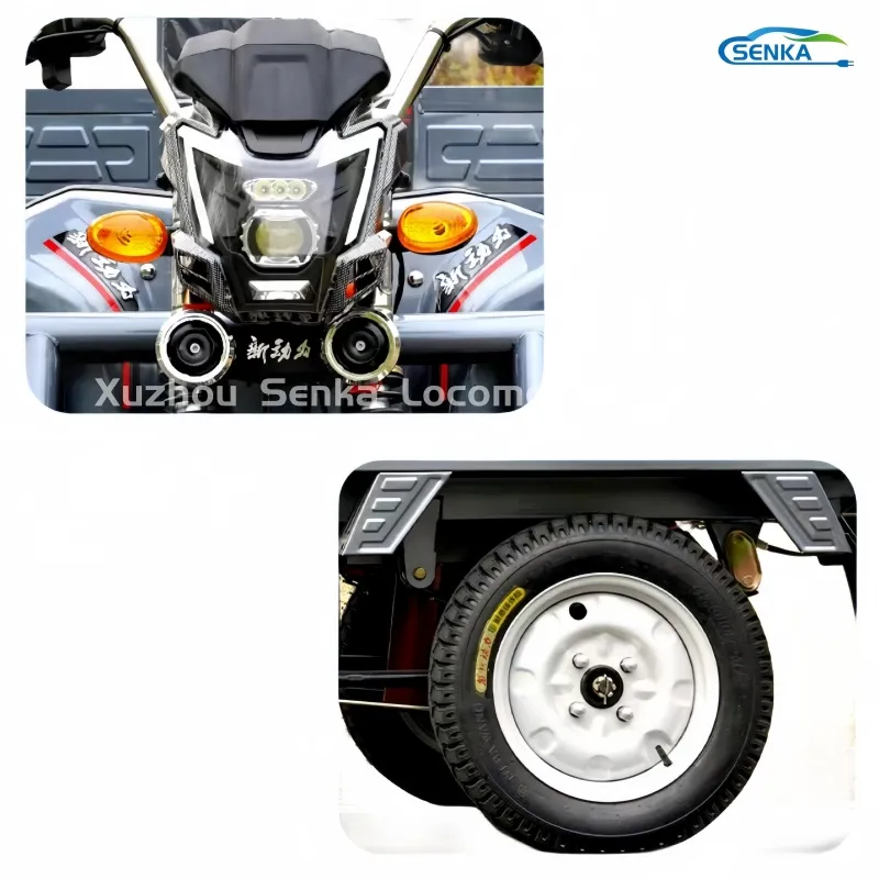 Senka 2026 Hot Hydraulic Self-Unloading Electric Three-Wheeled Open Body Cargo Tricycle - detail 10