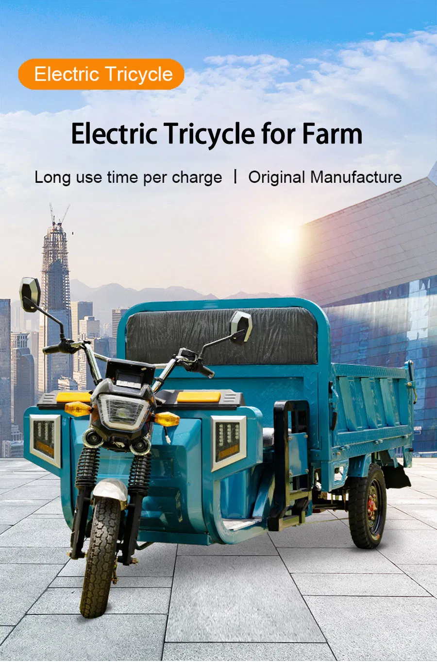 Adult Farm Coc Cargo Chinese Freestyle Electric Loader Tricycles Charge 45 Km/H - detail 1