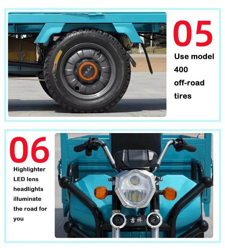 Factory Outlet Dual Use of Passenger and Freight Cabin Cargo Tricycle Cheap Electric Tricycle Bike - detail 8