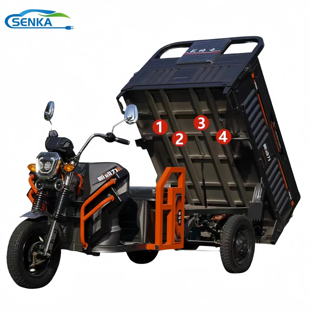 Senka 2024 New Exclusive Patent Shock-Absorbent Seat 1500W Motor Chad Multiple Color Electric Cargo Tricycle - detail 1