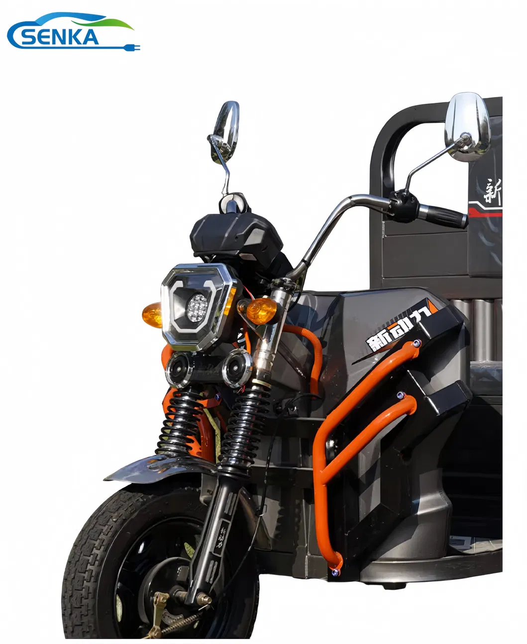 Senka 2024 New Exclusive Patent Shock-Absorbent Seat 1500W Motor Chad Multiple Color Electric Cargo Tricycle - detail 3