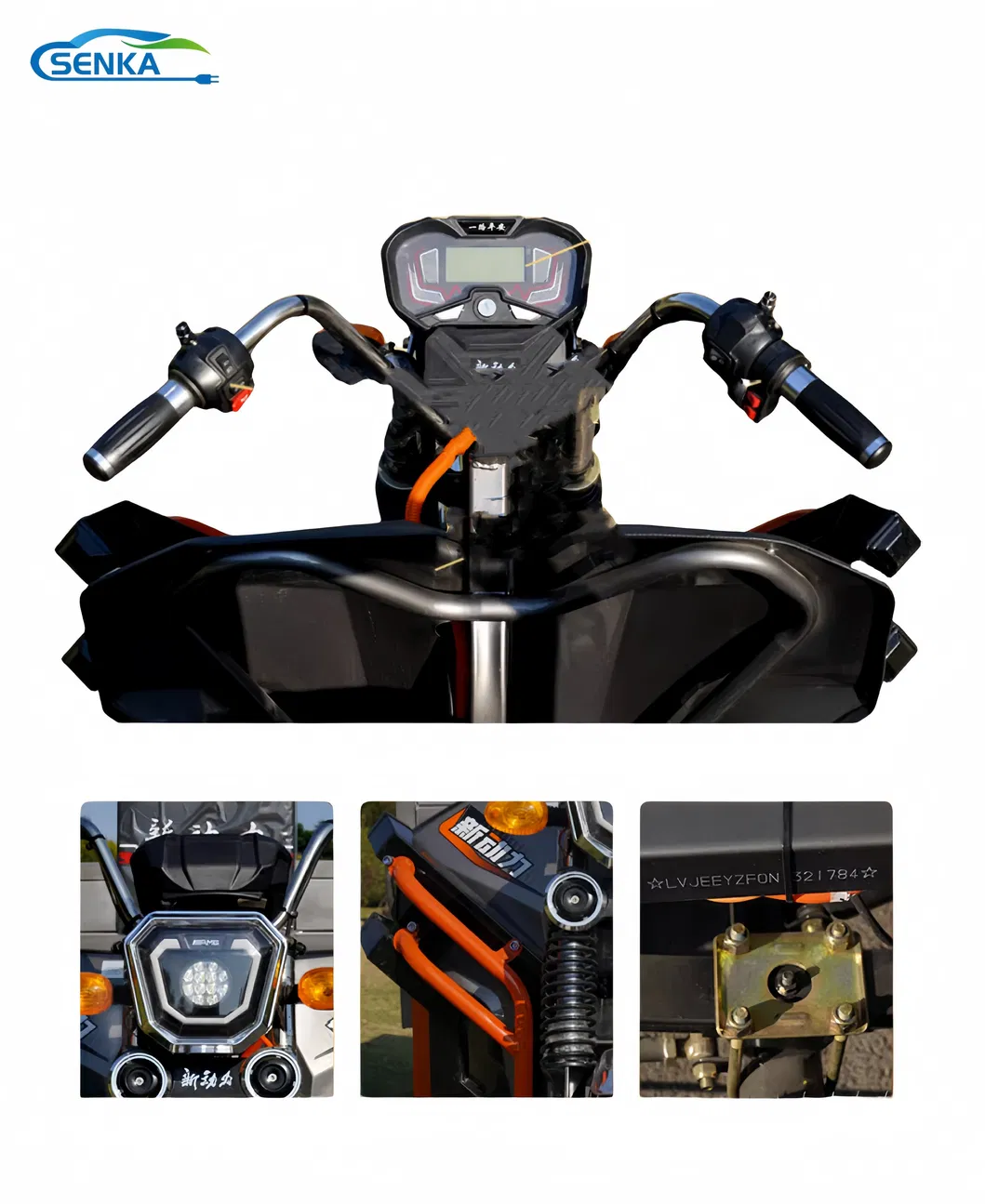 Senka 2024 New Exclusive Patent Shock-Absorbent Seat 1500W Motor Chad Multiple Color Electric Cargo Tricycle - detail 4