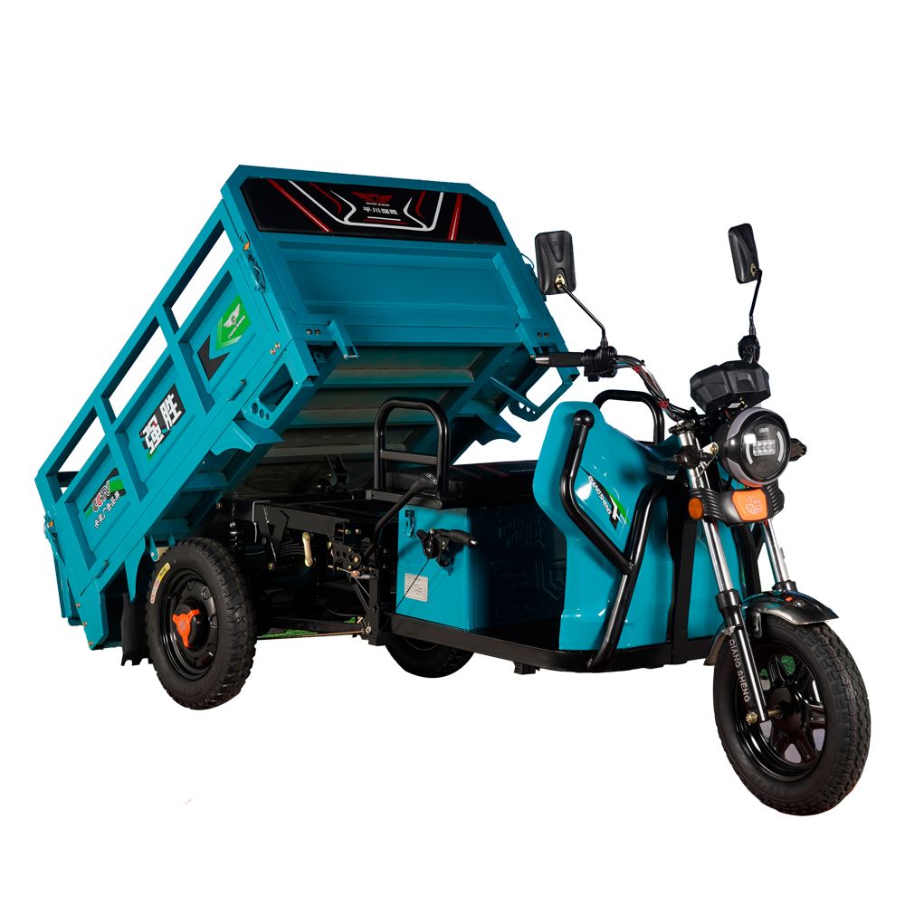 Powerful 1500W 60V Loading 1000kg Cargo Electric Tricycle with Open Cabin Used in Farm Electric Trike China Manufacture