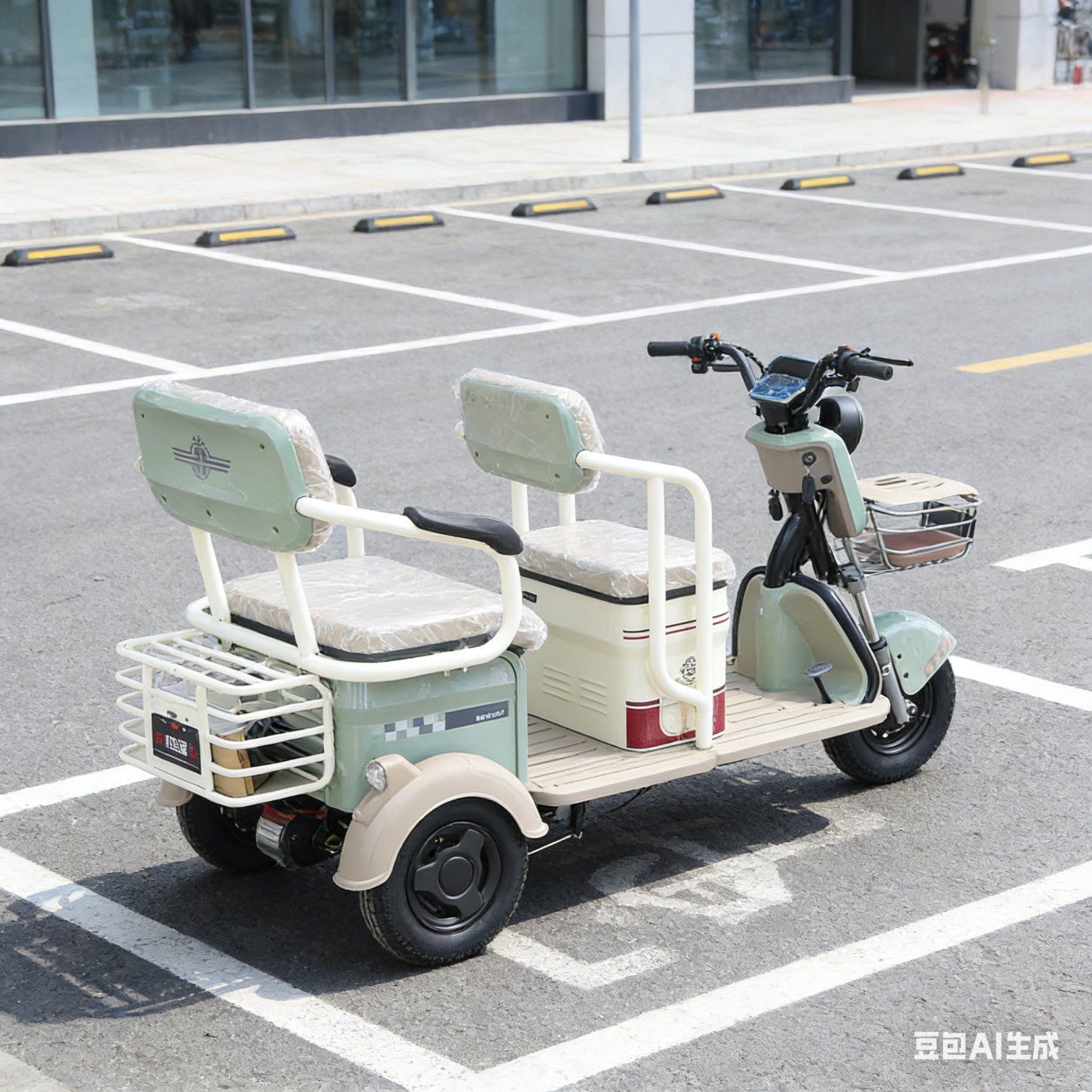 Community Patrol / Street Vending Electric Tricycle, Cargo Racks, 600W Power