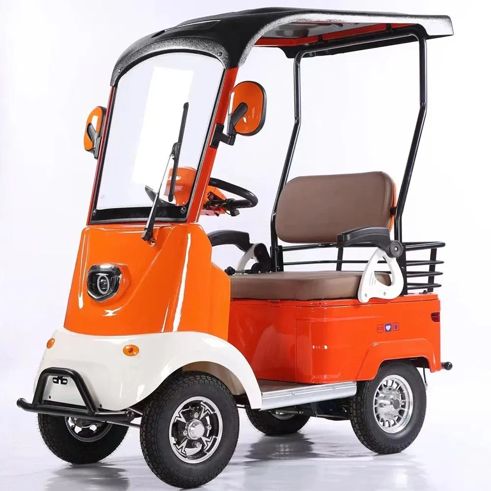 1000W Electric 4-Wheel Cargo Cart E-Tricycle with Roof - Image 6