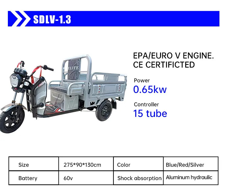 Wholesale Electric Cargo Tricycle Long Distance Farm Use Heavy Loading - detail 5