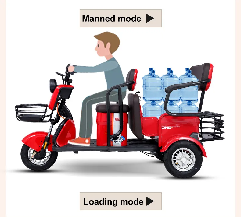 600W with 48V/60V/72V Battery, Vacuum Tires for All-Terrain Performance, Reliable Chinese Manufacturing Electric Cargo Tricycle - detail 2