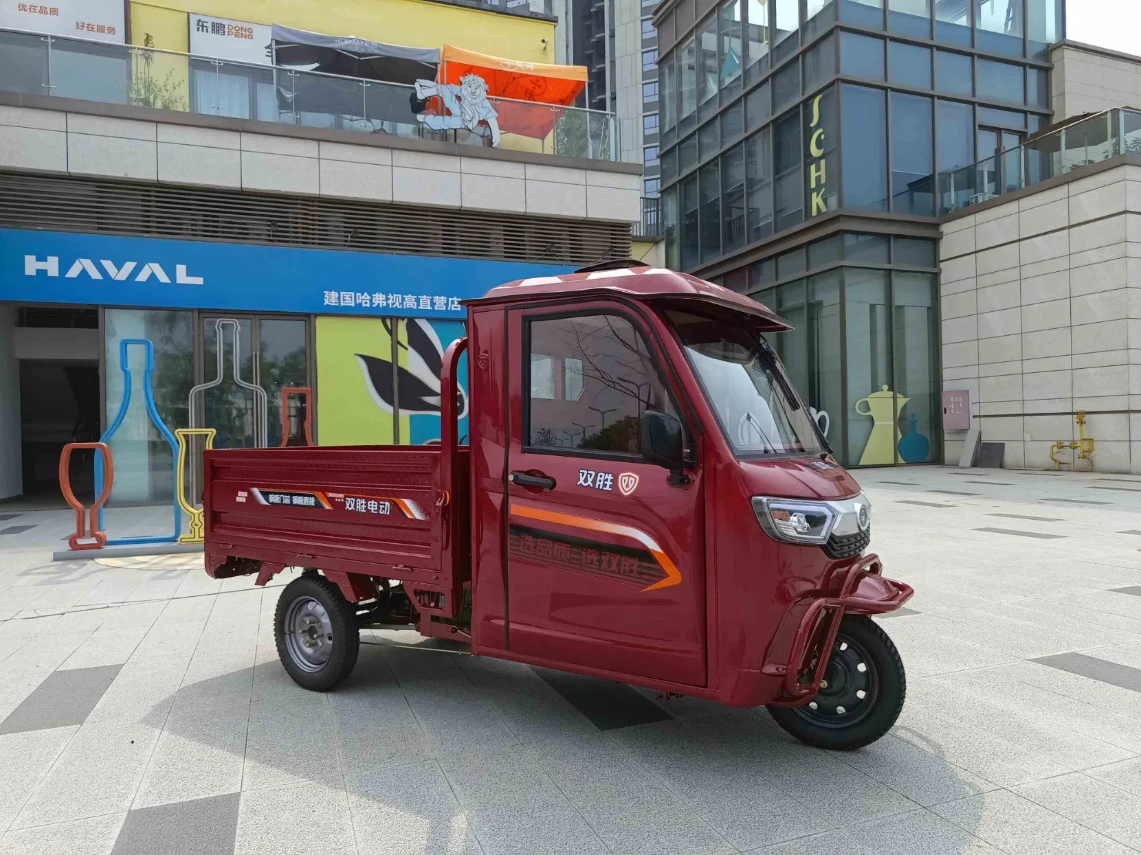 Wholesale Electric Cargo Tricycle 60V Steel Frame Open Cab Adult Passenger Tricycle Cheap Three Wheel Electric Tricycle for Adults - Image 4