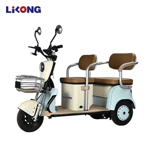 EU Standard Cheap Cargo Ebicycle 3-Wheel Electric Tricycle with Adjustable-Seats for Passenger - detail 15