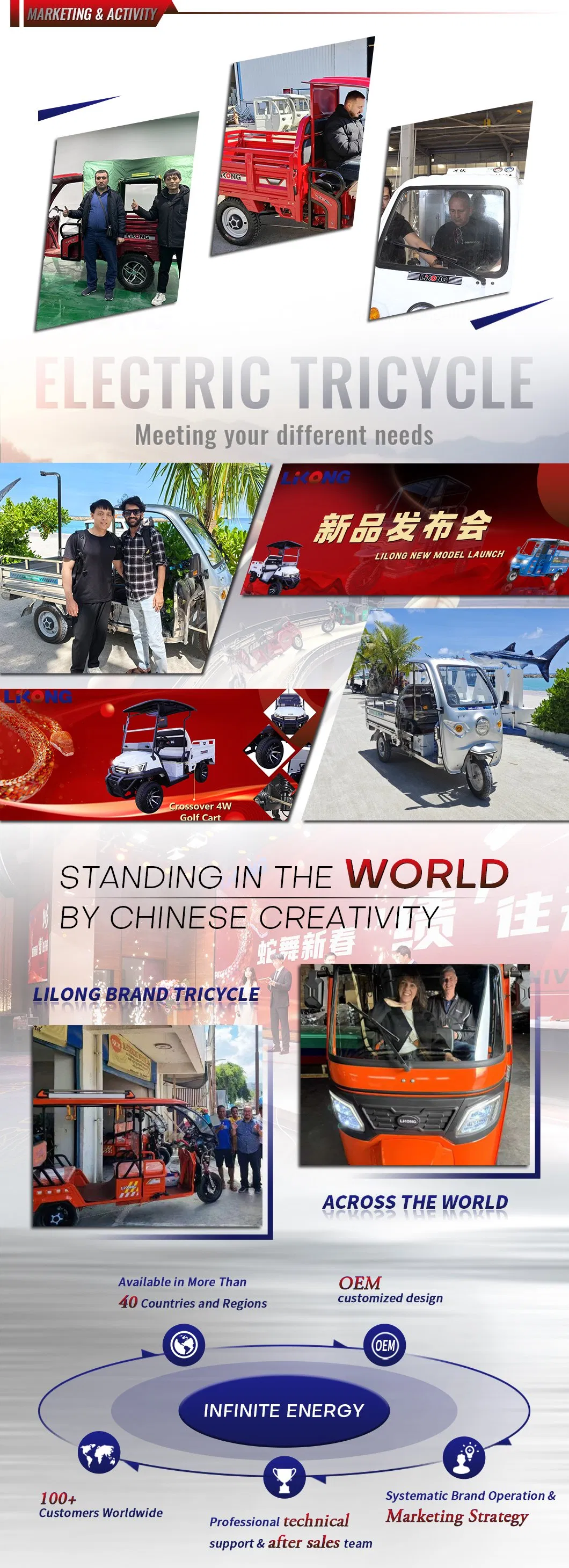 EU Standard Cheap Cargo Ebicycle 3-Wheel Electric Tricycle with Adjustable-Seats for Passenger - detail 5