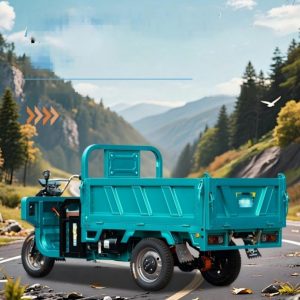 Smart Control Heavy Loading Checkered Steel Plate Steel Platform Electric Cargo Tricycle for Landscape Maintenance