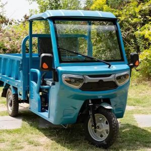 Motorized Electric Trike Passenger Cargo Tricycle Open Cabin 400kg Payload 30-50km/H Customizable Range Mileage with Semi Enclosed Cab