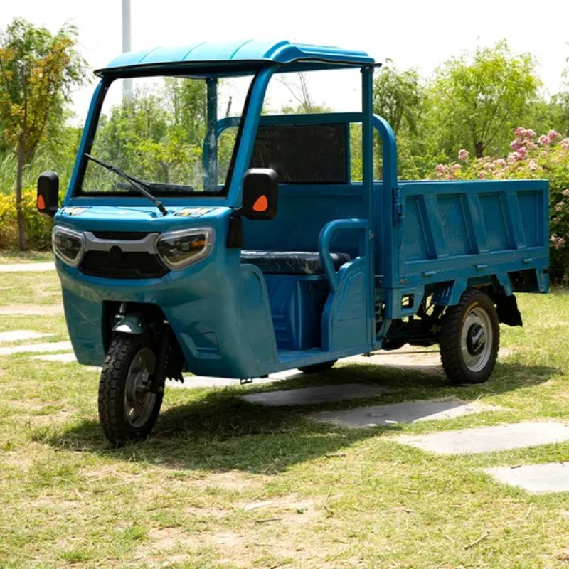 Motorized Electric Trike Passenger Cargo Tricycle Open Cabin 400kg Payload 30-50km/H Customizable Range Mileage with Semi Enclosed Cab - Image 3