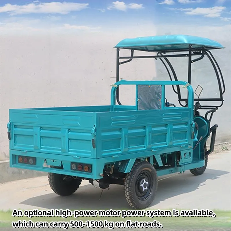 Dumptruck 70-90km 1500W Power Trike 3 Wheel Electric Cargo Tricycle Vehicle for Passenger & Agricultural Use with Dual Shock Absorption - detail 1