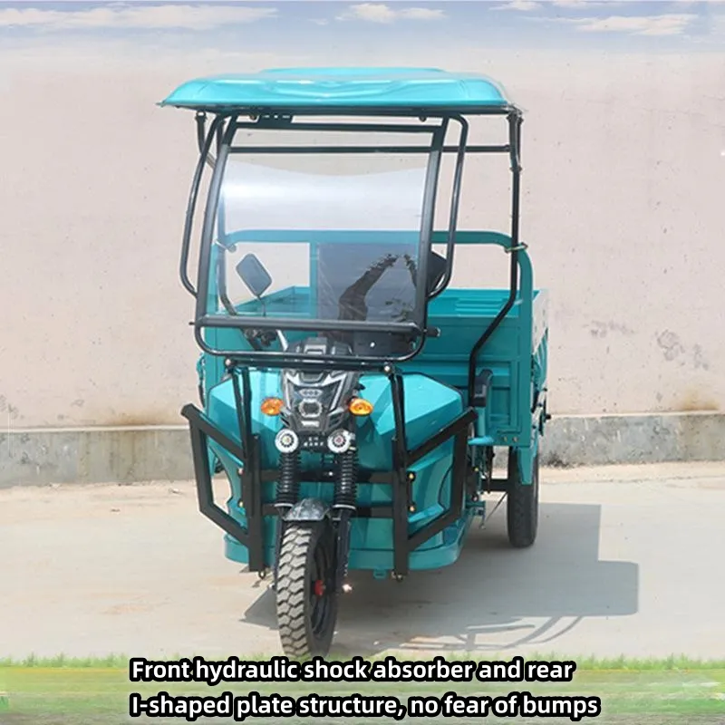 Dumptruck 70-90km 1500W Power Trike 3 Wheel Electric Cargo Tricycle Vehicle for Passenger & Agricultural Use with Dual Shock Absorption - detail 4