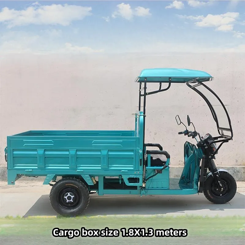 Dumptruck 70-90km 1500W Power Trike 3 Wheel Electric Cargo Tricycle Vehicle for Passenger & Agricultural Use with Dual Shock Absorption - detail 5
