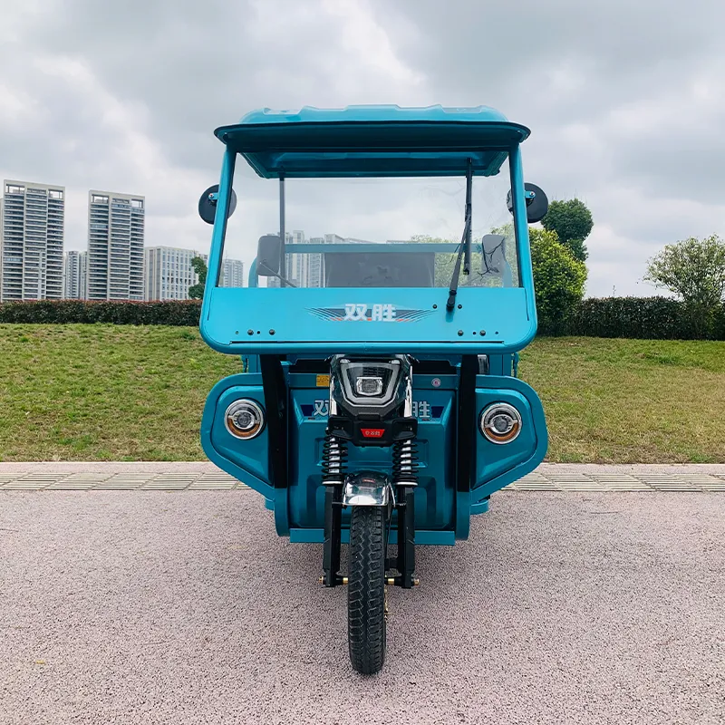 Wholesale Supplier Heavy Duty Blue Electric Tricycle 1.7m with Roof for Cargo Delivery and Passenger Use 3 Wheel - detail 4