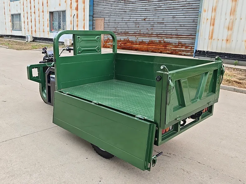 Wholesale Heavy Duty 1200W 60V 72V Open Body 160cm Cargo Box Electric Cargo Tricycle 600kg Load Shock Absorber for Farm Delivery - detail 5
