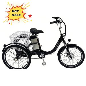 Factory Wholesale 4-Passenger Electric Tricycle/3 Wheel Electric Cargo Bike with 7-Speed Gears/Affordable Multi-Person E-Trike with Rear Basket