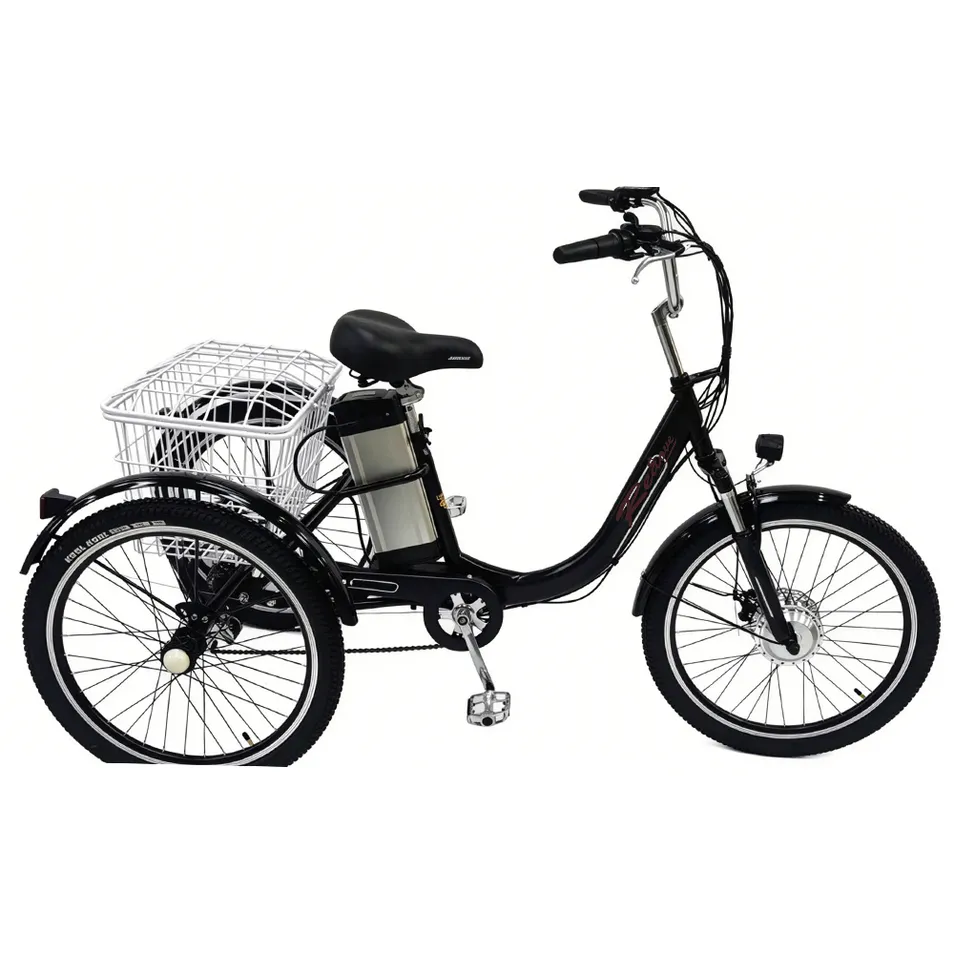 Factory Wholesale 4-Passenger Electric Tricycle/3 Wheel Electric Cargo Bike with 7-Speed Gears/Affordable Multi-Person E-Trike with Rear Basket - detail 2