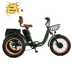 Factory Wholesale 4-Passenger Electric Tricycle/3 Wheel Electric Cargo Bike with 7-Speed Gears/Affordable Multi-Person E-Trike with Rear Basket - detail 20