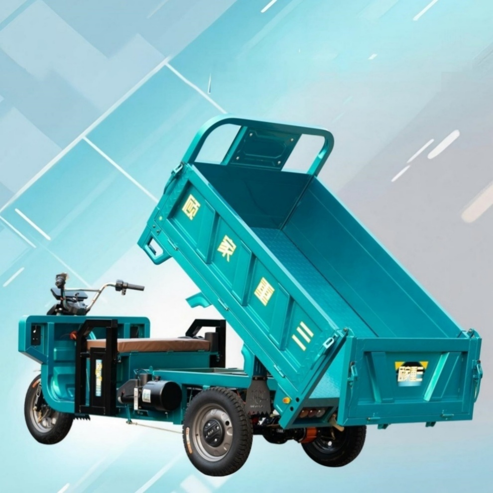 Heavy Duty Smooth Driving Checkered Steel Plate Electric Cargo Tricycle Three Wheeler for Express Delivery - Image 5