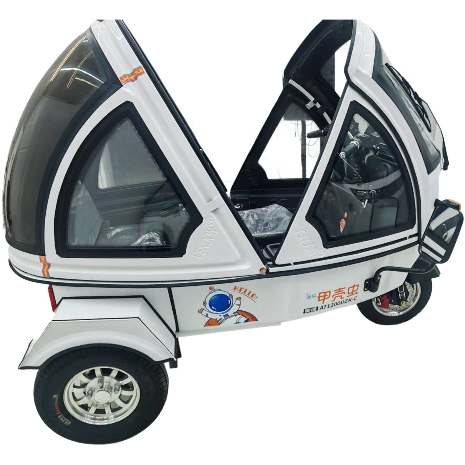 2025 Passenger and Cargo Transport 4 Wheel Electric Scooter Car New Energy Eco-Friendly for Adults Electric Tricycle