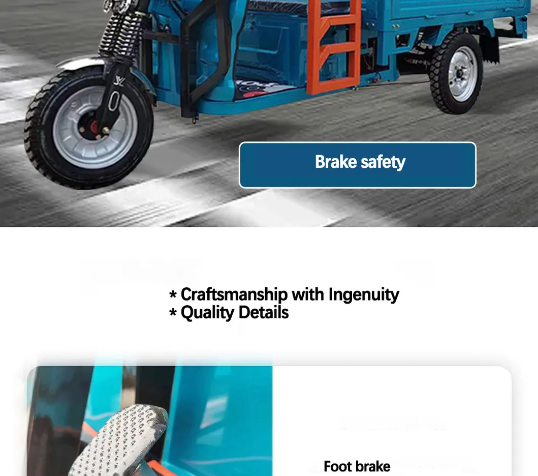 Factory Outlet Heavy Duty Cargo Electric Tricycle 1500W Cargo Tricycle Box - detail 14