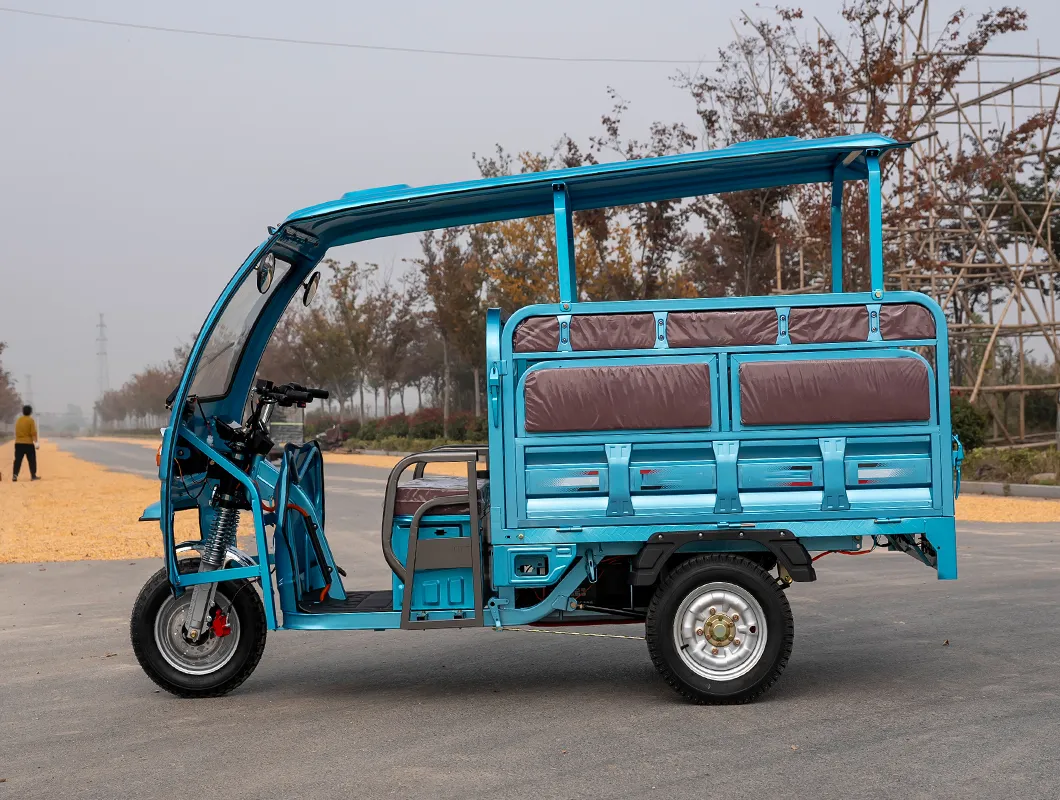 Senka Factory Direct Sales 3 Wheel Cheap EV Tuktuk Taxi Tuk Folding Seat Motorcycle 1200W Motor Electric Cargo and Passenger Tricycle with Cab - detail 2