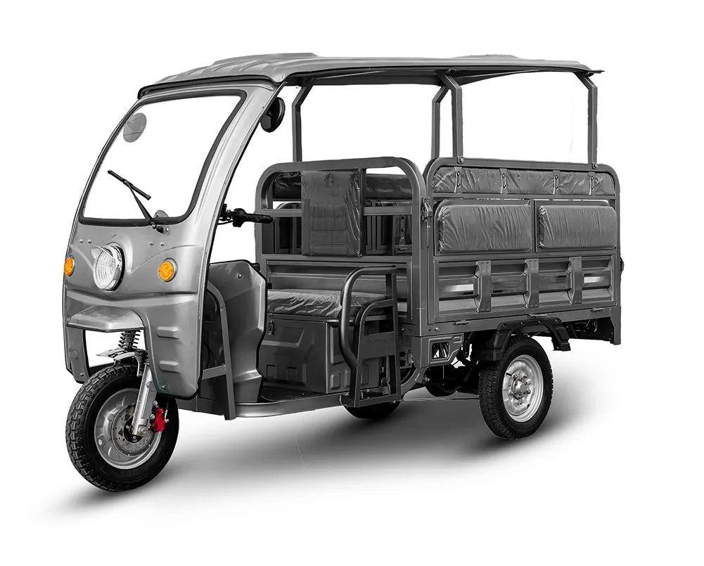 Senka Factory Direct Sales 3 Wheel Cheap EV Tuktuk Taxi Tuk Folding Seat Motorcycle 1200W Motor Electric Cargo and Passenger Tricycle with Cab - detail 11