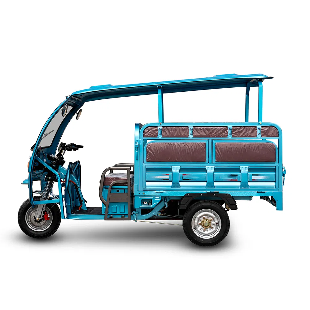 Senka Factory Direct Sales 3 Wheel Cheap EV Tuktuk Taxi Tuk Folding Seat Motorcycle 1200W Motor Electric Cargo and Passenger Tricycle with Cab - detail 5