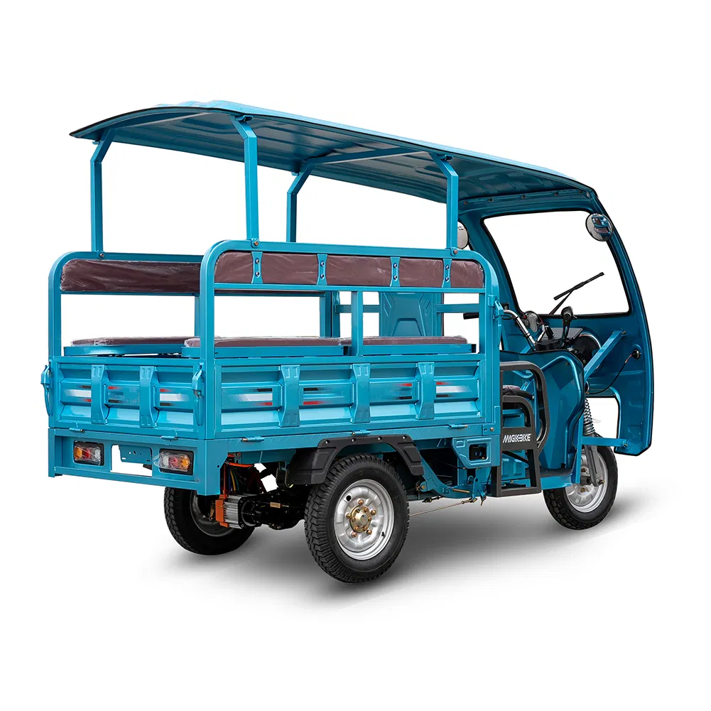 Senka Factory Direct Sales 3 Wheel Cheap EV Tuktuk Taxi Tuk Folding Seat Motorcycle 1200W Motor Electric Cargo and Passenger Tricycle with Cab - detail 6