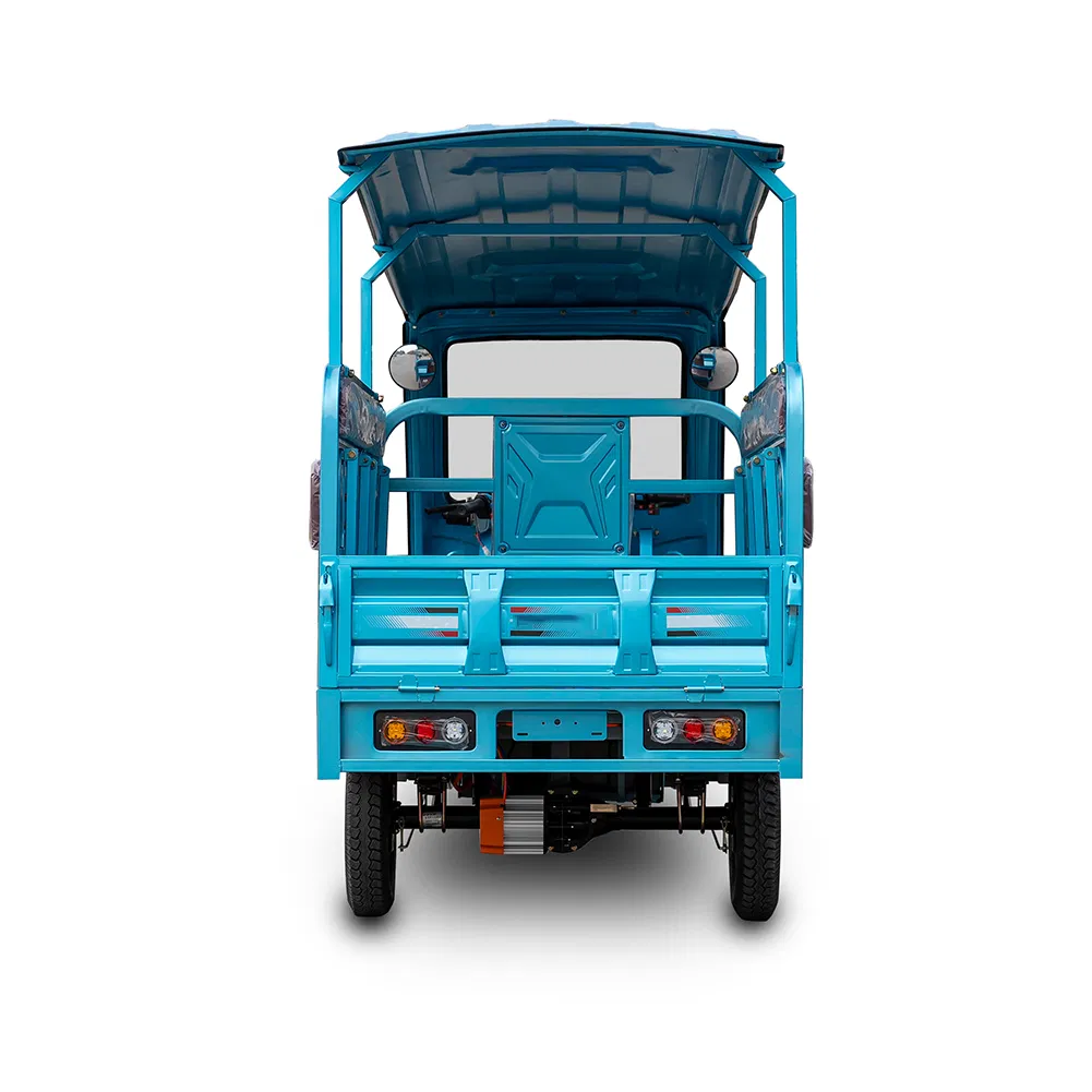 Senka Factory Direct Sales 3 Wheel Cheap EV Tuktuk Taxi Tuk Folding Seat Motorcycle 1200W Motor Electric Cargo and Passenger Tricycle with Cab - detail 7
