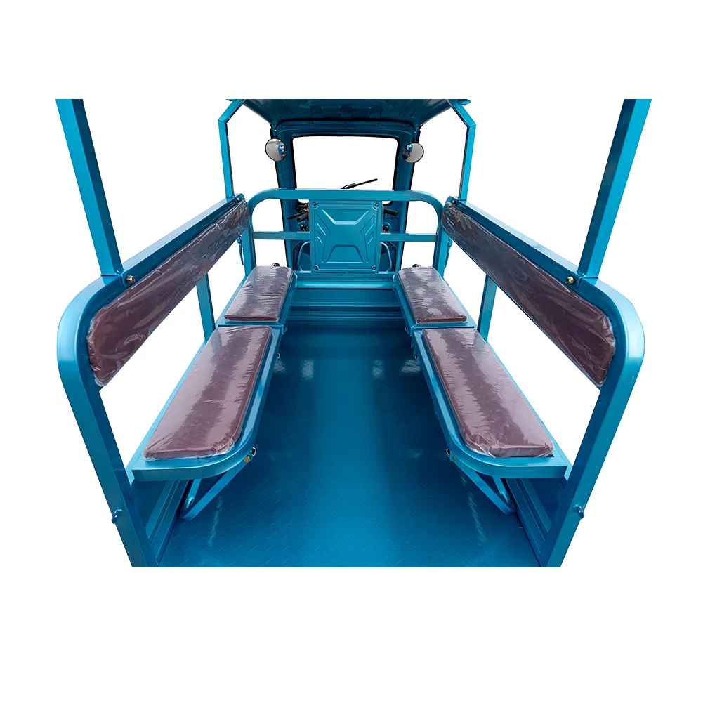 Senka Factory Direct Sales 3 Wheel Cheap EV Tuktuk Taxi Tuk Folding Seat Motorcycle 1200W Motor Electric Cargo and Passenger Tricycle with Cab - detail 9