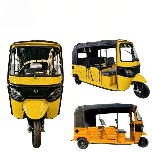 Modern Electric Three-Row Tuk-Tuk Adult Cargo Motor Auto Rickshaw Tricycle for Urban Use - detail 4