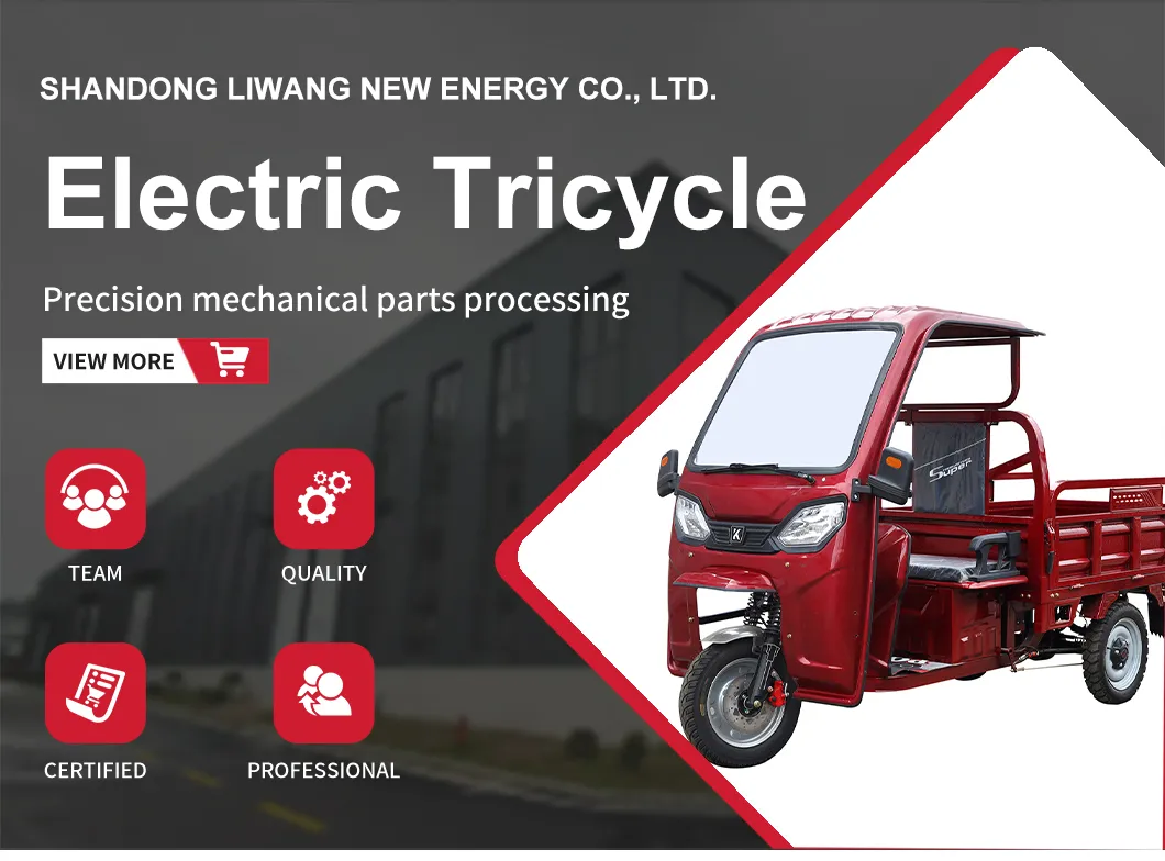 6-8h Charging Times Quiet Motor Low Noise High Speed Electric Cargo Motor Tricycle for Residential Farm Areas - detail 1