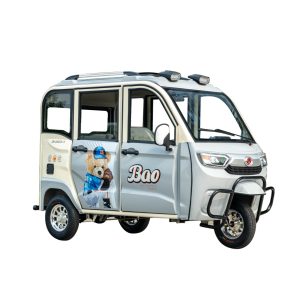 5-Door Large Space Fully Encolesd Electric Passenger Tricycle for People Carrying and Cargo Transport