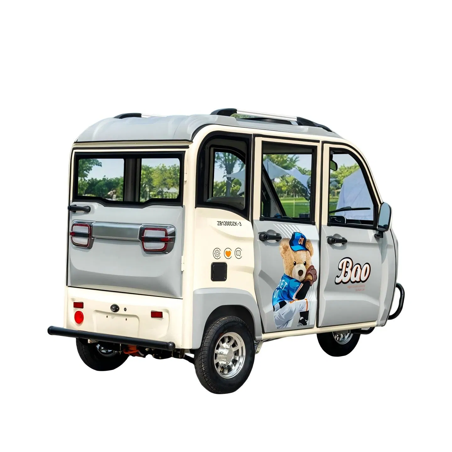 5-Door Large Space Fully Encolesd Electric Passenger Tricycle for People Carrying and Cargo Transport - Image 4