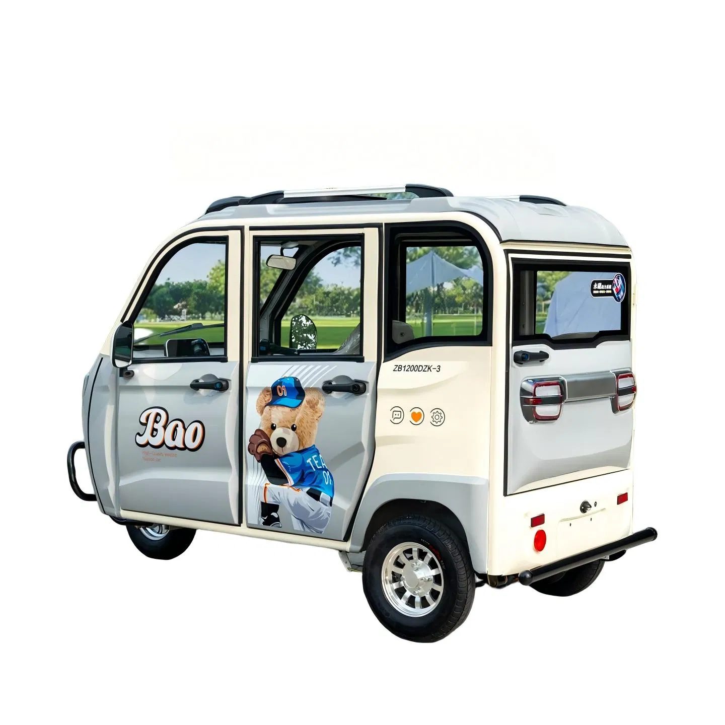 5-Door Large Space Fully Encolesd Electric Passenger Tricycle for People Carrying and Cargo Transport - Image 5