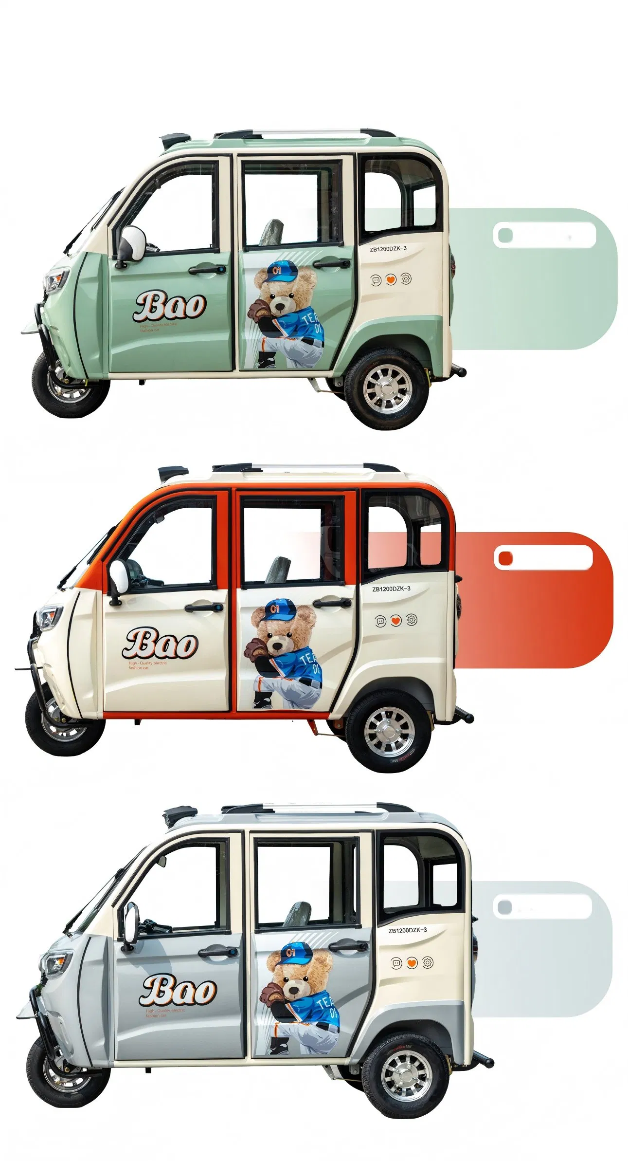 5-Door Large Space Fully Encolesd Electric Passenger Tricycle for People Carrying and Cargo Transport - Image 6