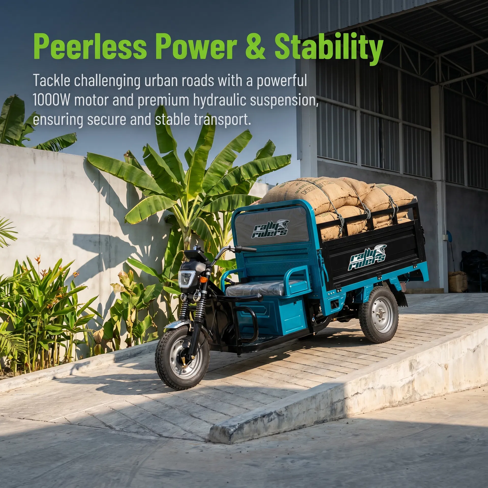 Heavy-Duty Hydraulic Shock Electric Tricycle for Cargo Transport - detail 4